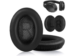 Yuru aurilhas de Reposição para Fones Bose Qc35/25/15 Couro Falso Macio Preto