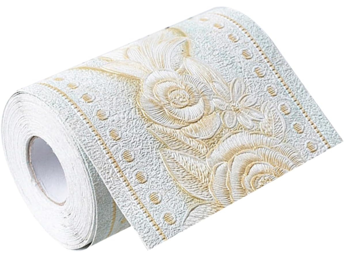 Adesivo De Parede Removível, Estampa De Rosas E Verde, Pvc, Para Sala De Estar