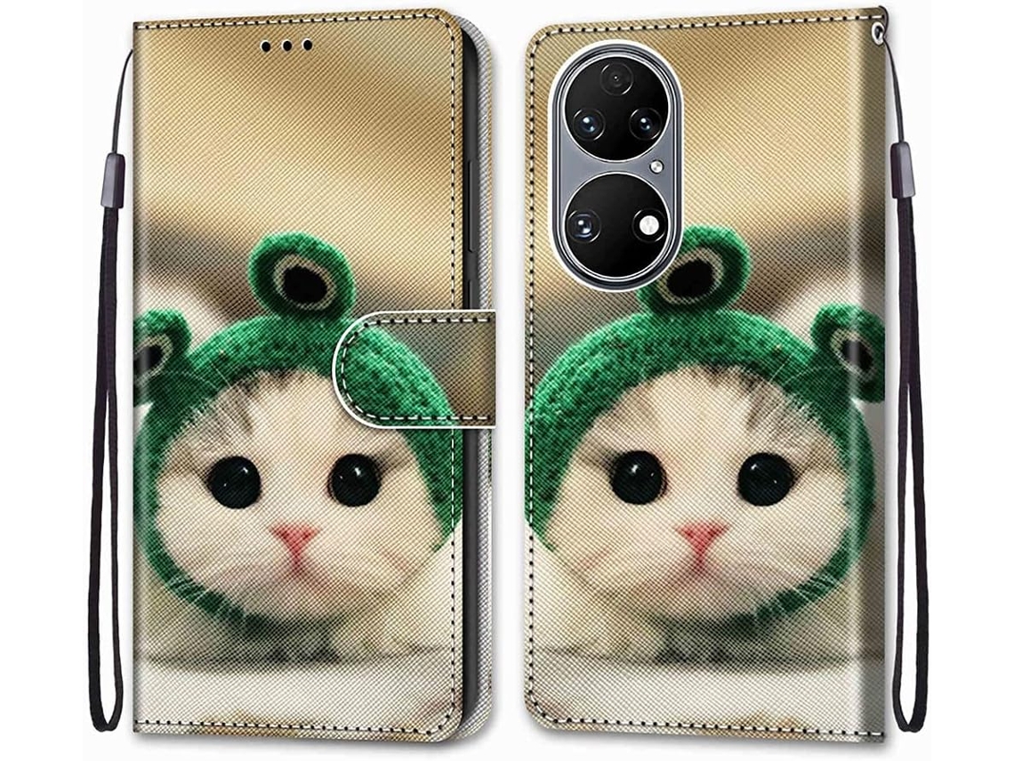 Capa Slot Design para Huawei Huawei P50 HONGWE. com Porta-Cartões