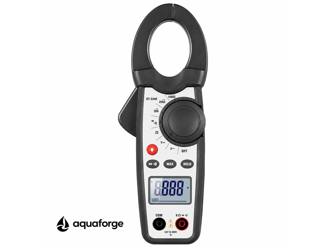 Alicate Amperimétrico Aquaforge Dt-3340, 1000a