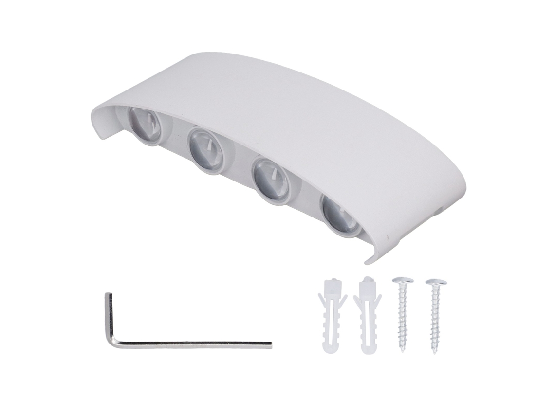 Rebe-lâmpada De Parede Led Decorativa Com Caixa Branca Iluminação Branca Interior Para Hotel Jardim Dormitório 90‑265v 8w