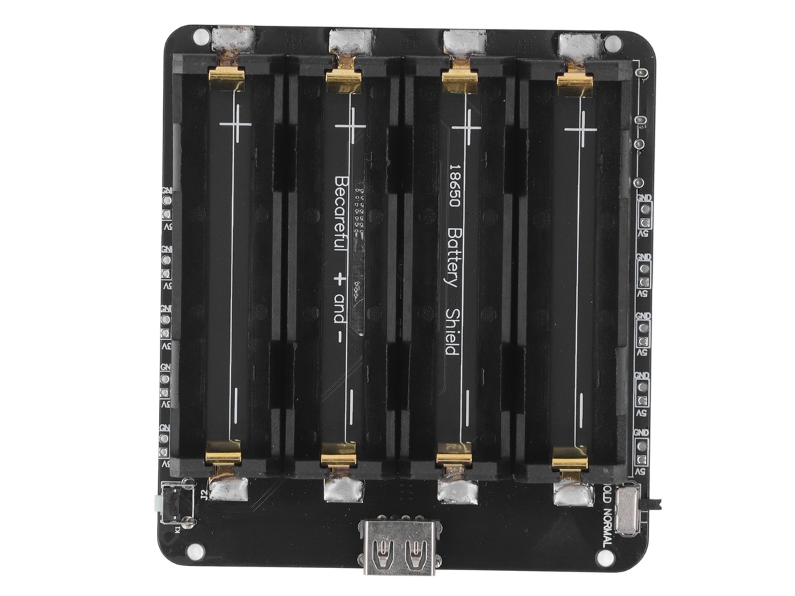 Caja portabaterías de litio de 4 ranuras con protección contra sobrecarga placa de desarrollo dc 5v | S/MARCA