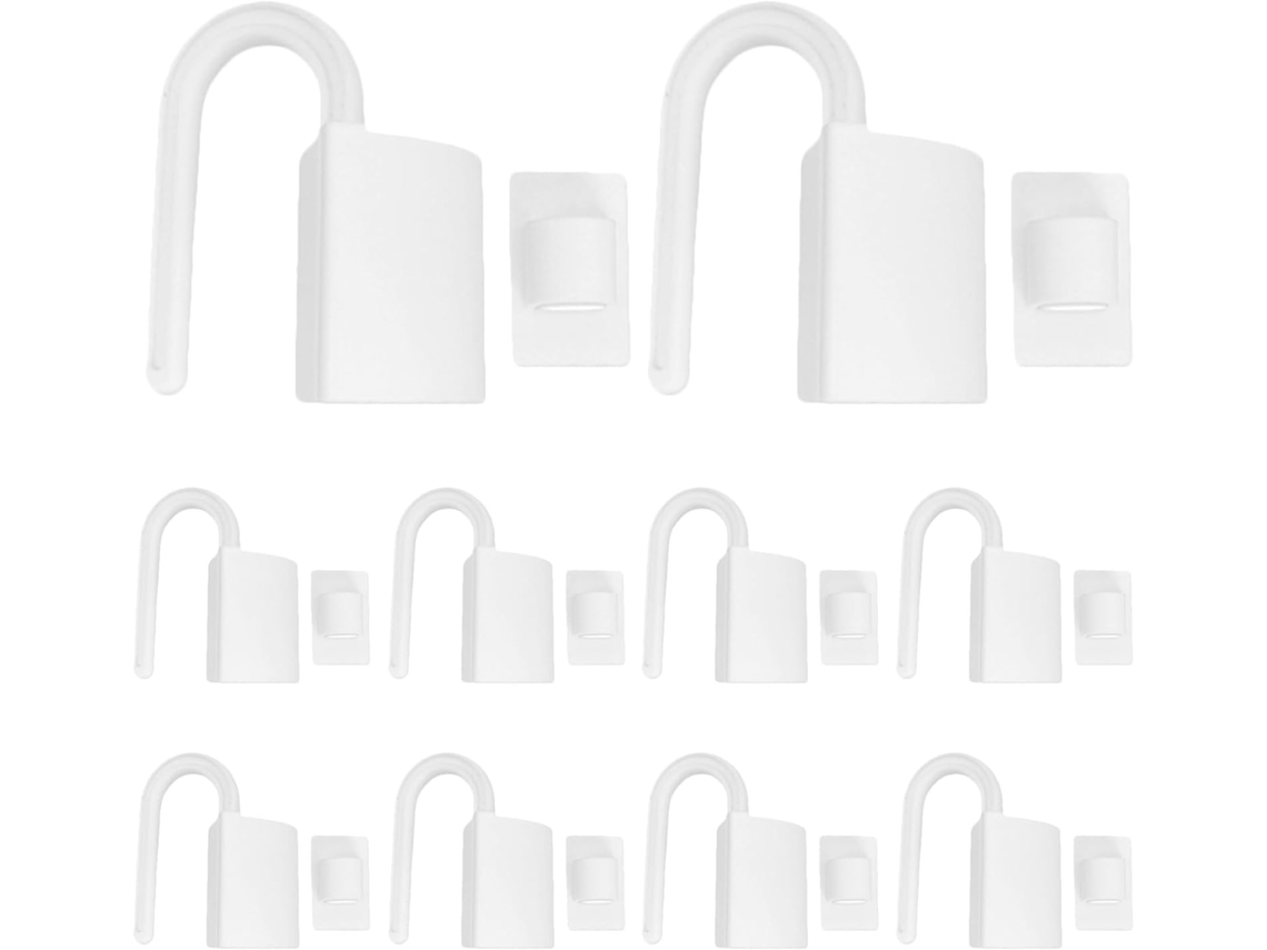 Ciieeo Conjunto De 10-batentes Porta Em Abs Branco Com Função Antiesmagamento Para Uso Doméstico E No Escritório