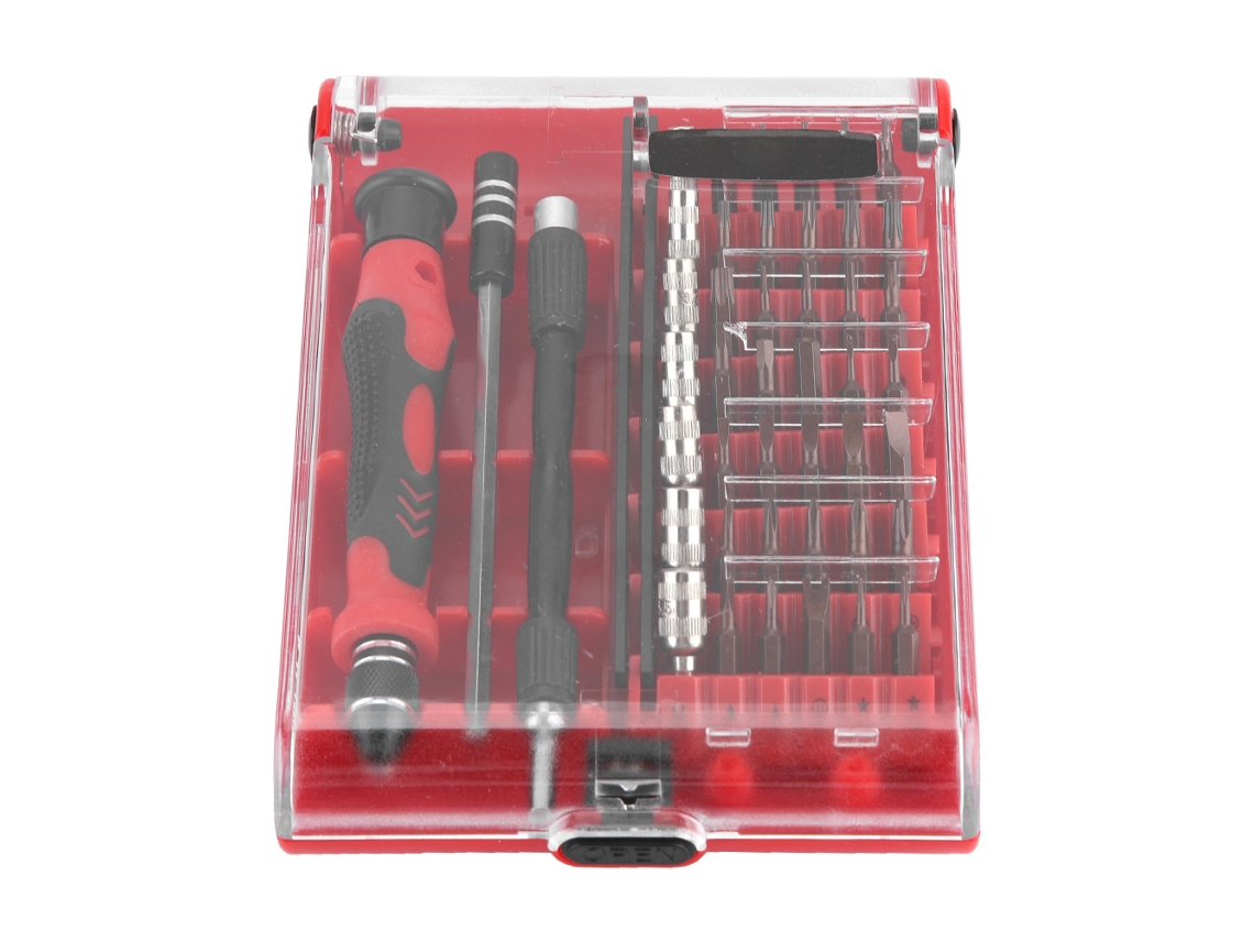 Kit De Ferramentas De Manutenção Com Parafusadeiras E Soquetes Slotted/hex/star/u/triangle/cross 45pcs