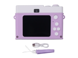 Câmera Digital Violeta 48mp 1080p Com Reprodutor Mp3 Jogos Luz De Preenchimento 8x Zoom Digital Antivibração Tela Tft De 2.0 Polegadas Para Viagens