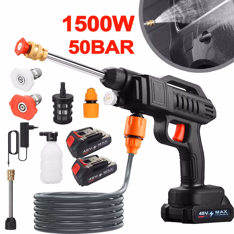 Hidrolimpeza Sem Fio 1500w 50bar Limpeza Profunda Com Bateria Recarregável Rosae