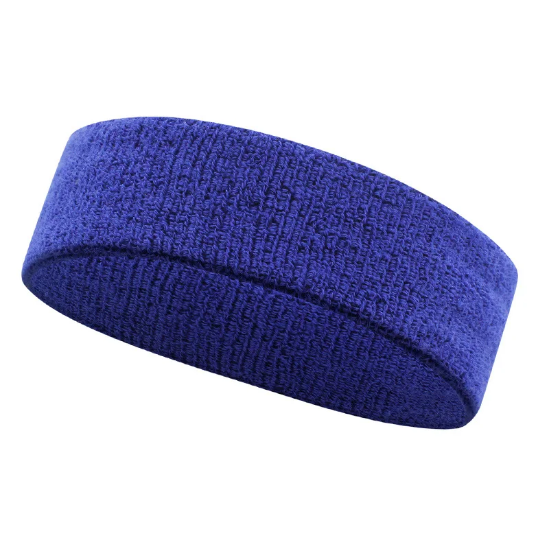 (azul-escuro) Faixa De Cabelo Esportiva Com Absorção De Suor — Ideal Para Tênis, Basquete, Corrida E Fitness