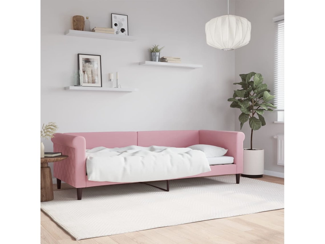 Sofá cama 80x200 cm Terciopelo Rosa