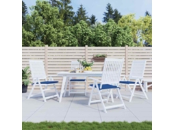 Vidaxl Almofadões P/ Cadeiras Jardim 4 Pcs 40x40x3 Cm Oxford Azul Real
