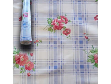 Toalha de Mesa TEYKOS Mega Stock Rolo Metros Oleada Residências PVC Azul (H140 cm 140 cm)