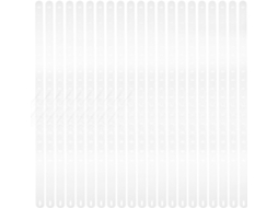 Conjunto de 20 tiras plásticas para armários, design elegante e versátil, cor branca, ideal para organizar seu guarda-roupa ou