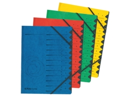 Pasta Organizadora HERLITZ Easyorga A4 Papelão 12 Compartimentos Vermelho