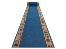 Passadeira Base Antideslizante Jena Azul 100Cm