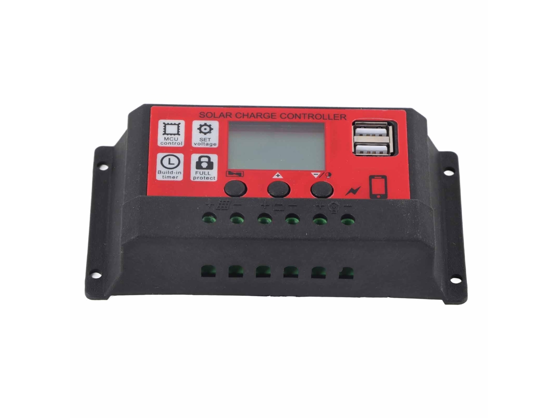 Laxiscreed Controlador De Carga Solar Ajustável Com Tela Lcd Para Painéis Fotovoltaicos