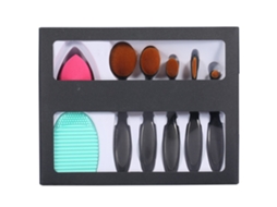 Conjunto Pincéis Maquiagem E Escova Dentes Limpeza Dental