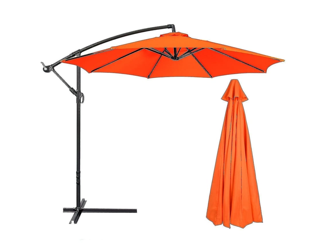 Toldo de Sustitución para Paraguas de Jardín 3m 6/8 Brazos Tela Poliéster Impermeable Protección Uv Naranja Beige Verde Azul Marino 300cm X 8k Naranja