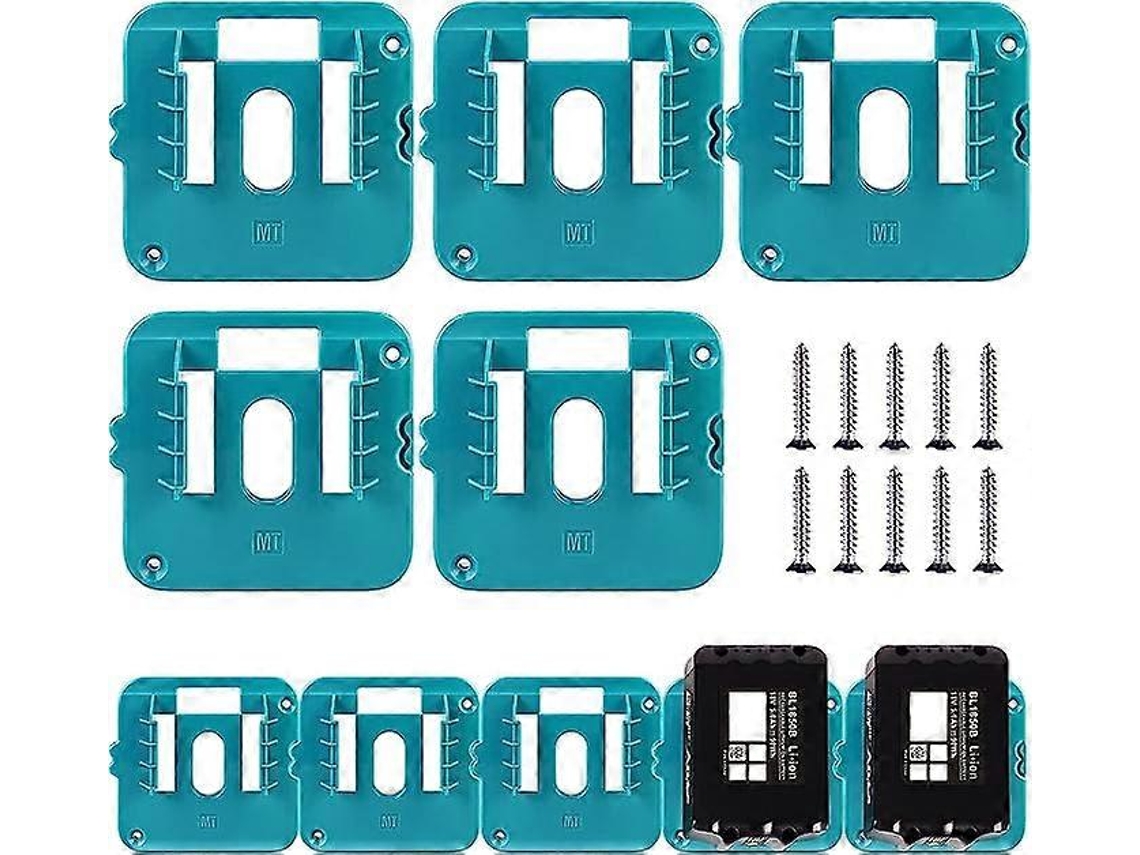 5 Suportes de Suspensão para Baterias Makita de 14,4 18v de Lítio, Fecho Fixo para Ferramentas Elétricas, Montagem em Parede