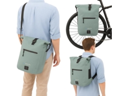 Bolsa para Bicicleta 3 em 1 Gadista 25l Verde sálvia Impermeável, Versátil Pc 17 Polegadas BRILVIBERA