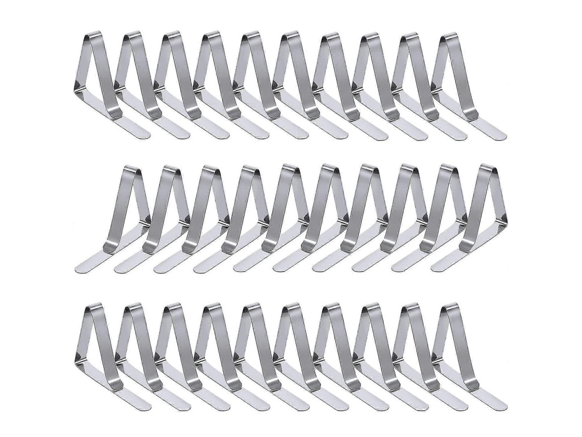 30 prendedores de toalha de mesa em aço inoxidável à prova de vento para uso externo (12 unidades) (xiatian)