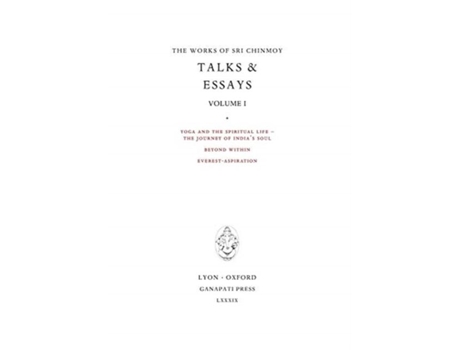 Livro Sri Chinmoy Talks Amp Essays I De Sri Chinmoy (inglês)
