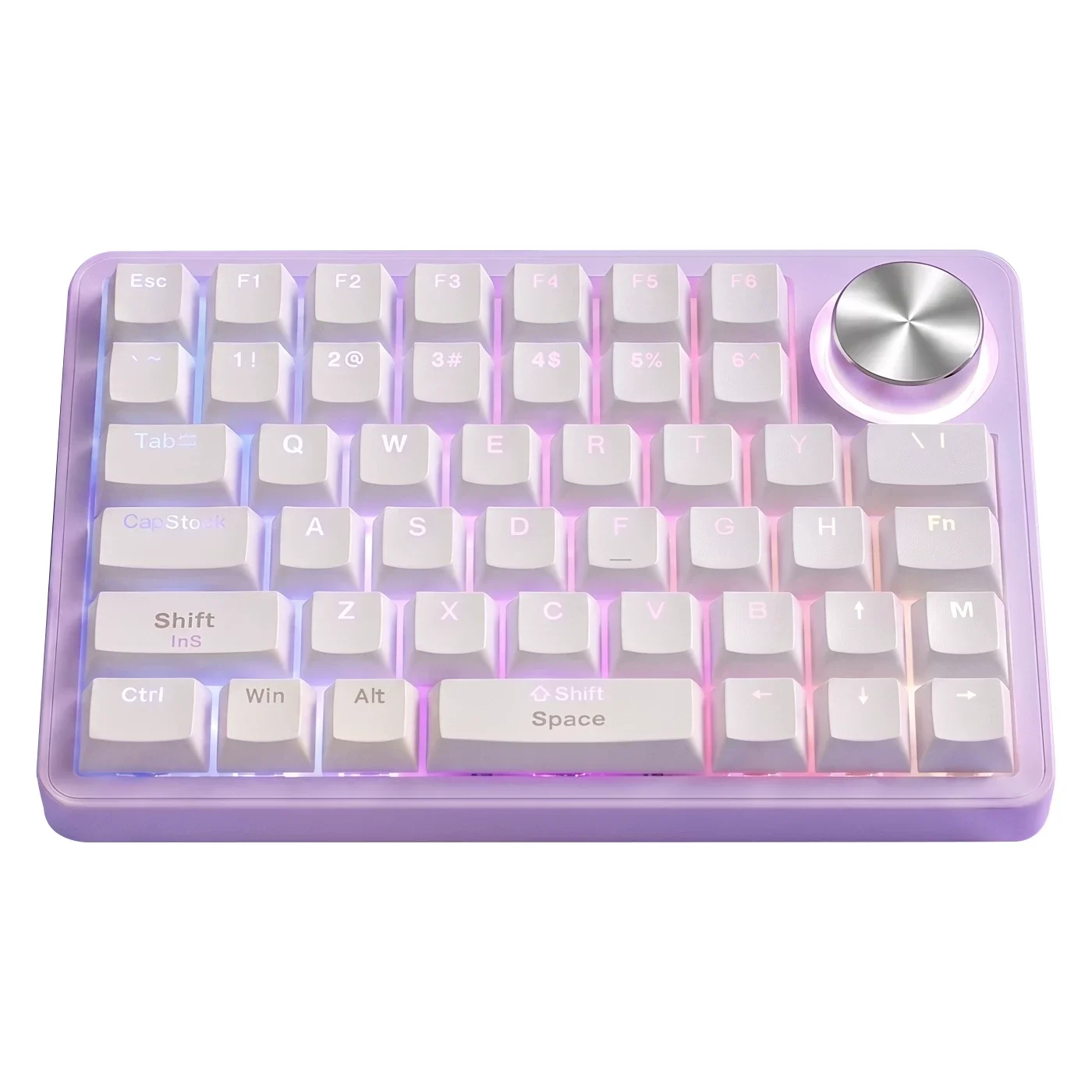 Teclado Bluetooth Tri-mode Para Uso Com Uma Mão, Com 45 Teclas (roxo)