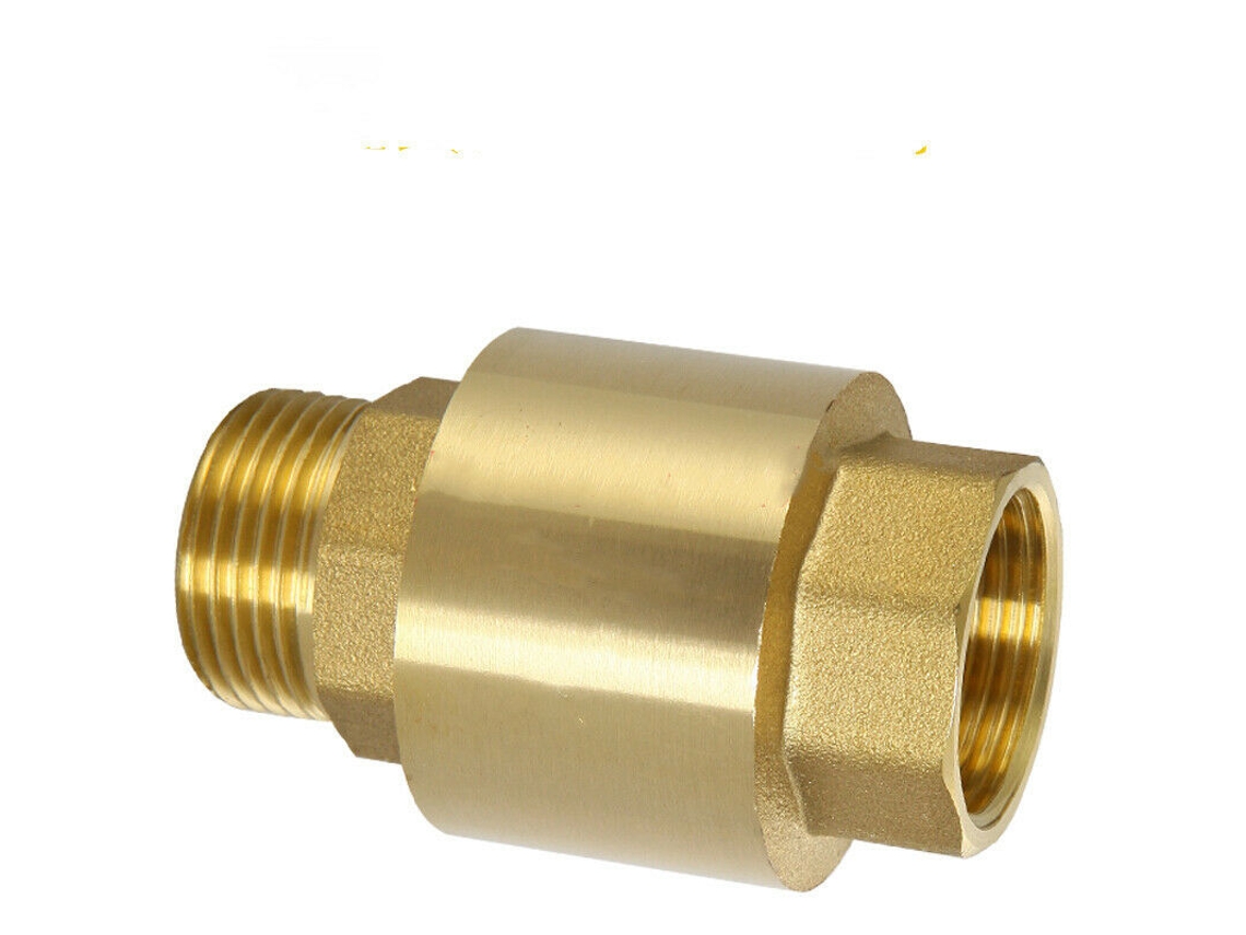 Válvula De Retenção Vertical Com Dentes Internos E Externos, Latão Dourado