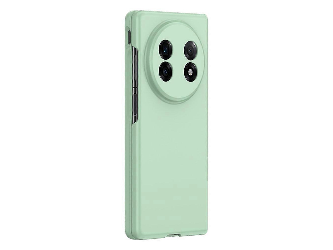 Capa Protetora Para Celular Dobrável, Com Textura De Pele Sensível Ao Toque, Em Policarbonato Rígido, Verde Claro, Para Vivo X Fold5 5g