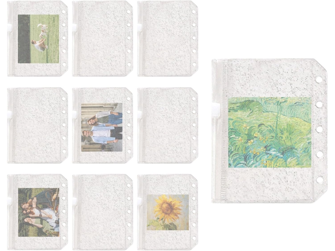 Conjunto De 10 Protetores De Documentos Transparentes Com Bolsos Com Zíper M5