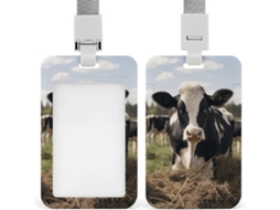 Porta Crachá Fofo Em Formato De Vaca Com Cordão, À Prova D Água, Com Clipe, Ideal Trabalho, Escritório, Enfermagem
