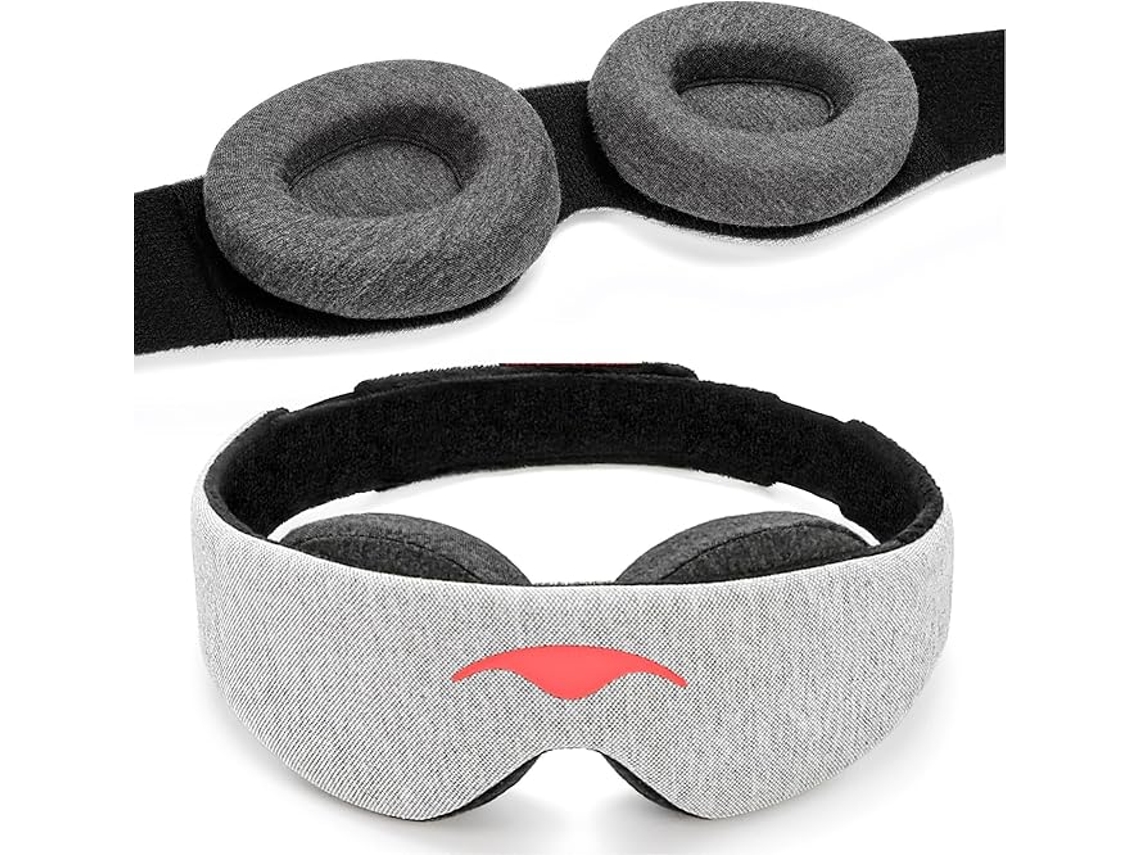 Máscara de Dormir Manta, Bloqueio de 100% da Luz, Ajustável com Protetores Oculares Removíveis, Ultra Confortável para Homens e Mulheres AQUAFORGE