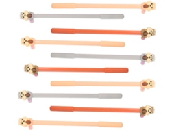 Nuobesty Conjunto De 10 Canetas Gel Criativas Em Formato Esquilo,