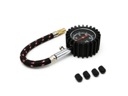 Manômetro De Pressão De Pneus Automotivo 0~100psi Com Mangueira De Ar 165mm, Bico De Cobre E Capa Protectora De Borracha
