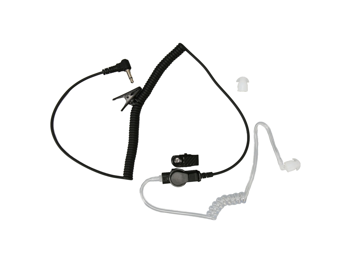 Mali ouvido com Tubo Acústico Plug 3.5mm Fio Enrolado Transparente para Rádio Bidirecional Celular Mp3 Mp4