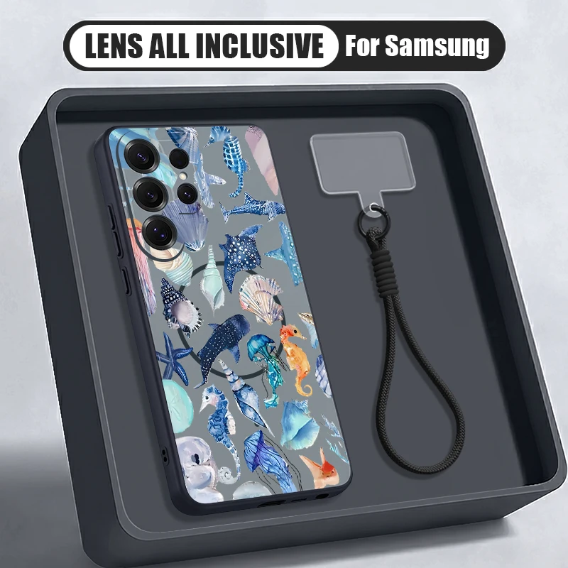 Capa Para Celular Galaxy A17 Com Pulseira Magnética E Estampa De Tartaruga (preta)