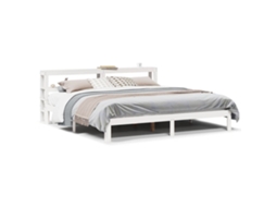 Estrutura de Cama com Cabeceira Sem Colchão Branco MAISON EXCLUSIVE 200x200 cm