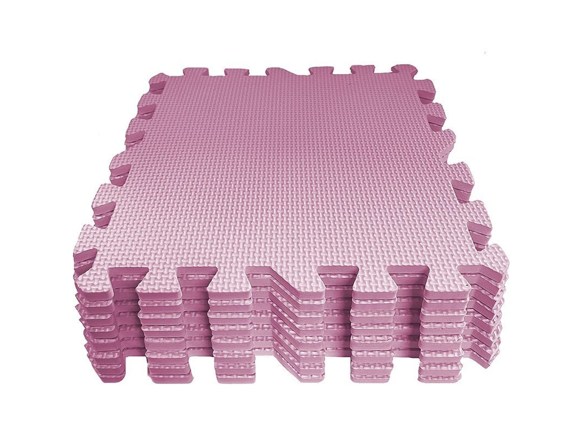 2026 juego de 8 Cojines de Espuma Entrelazables 30x30cm Seguros, Suaves Y Duraderos (rosa)