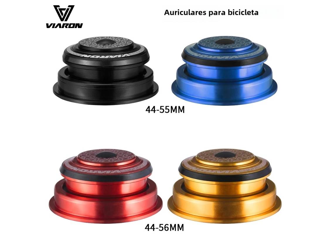 Caixa De Direção Para Bicicleta Mtb Viaron 1 1/8 44 56 Mm Rolamentos De Pressão Copos De Garfovayotoy