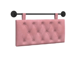 Conjunto 1 Cabeceira Moderna Vidaxl Rosa Veludo (100 X 55 X 7 Cm)