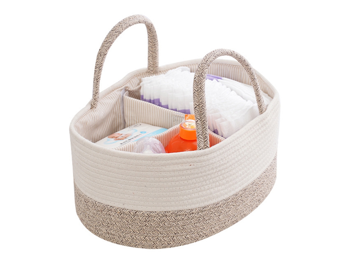 KOFIHETY Cesta De Bebê Versátil, Cesta De Fraldas De Corda Para Carrinho De Fraldas, Bolsa Portátil, Organizador De Carrinho De Bebê, Design Moderno, Econômica