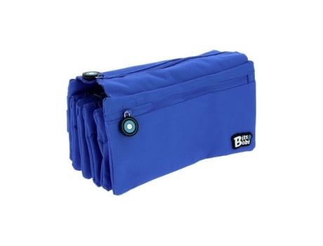 Estojo quádruplo plano Bits Amp-Bobs azul soft 23x12 cm