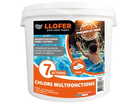 Cloro multifuncional em grânulos de 250gr - 5kg LLOFER