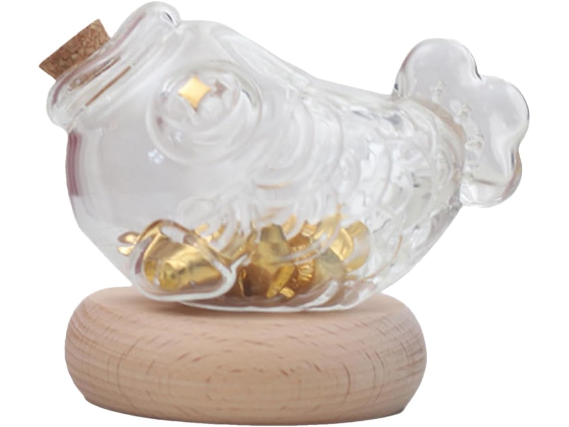 Mini Cofrinho Transparente Em Formato De Peixe Cofrinho Fofo Para Adolescentes, Amigos, Família E Gokoco