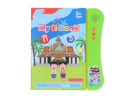 Ats libro Digital de Aprendizaje de Idiomas Tailandés inglés Con Sonido para Niños En Edad Preescolar Verde