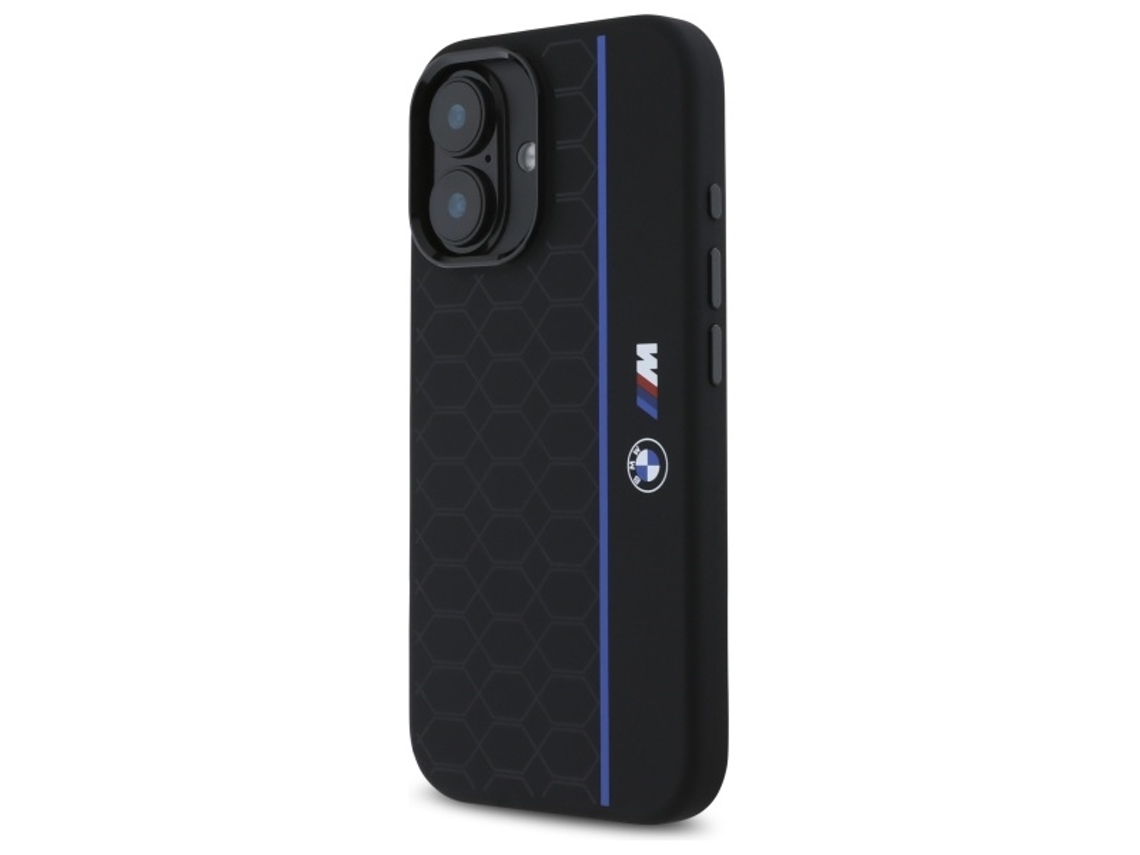 Capa para iPhone 16 BMW Silicone Rígida Preto
