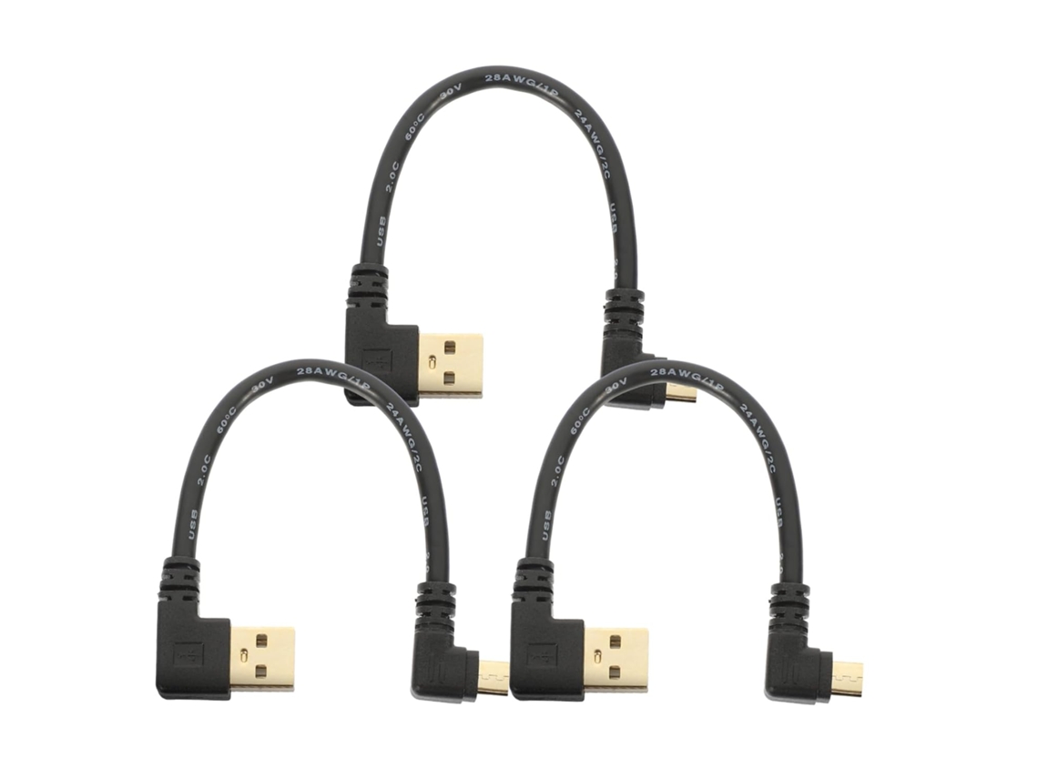 Cabo Usb Angular De 15 Peças Para Carregamento E Transferência De Dados