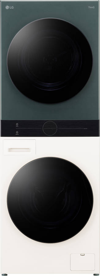 Máquina de Lavar e Secar Roupa LG WashTower WT1210EGF (12/10 kg - 1400 rpm - Verde e Bege)