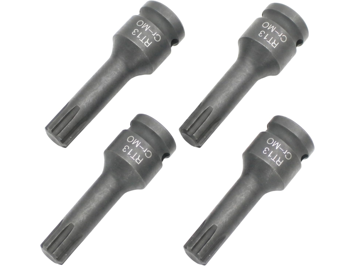 Jogo De Com 4 Peças, E A Para Parafusos, Preto. Cabeça Quadrada
