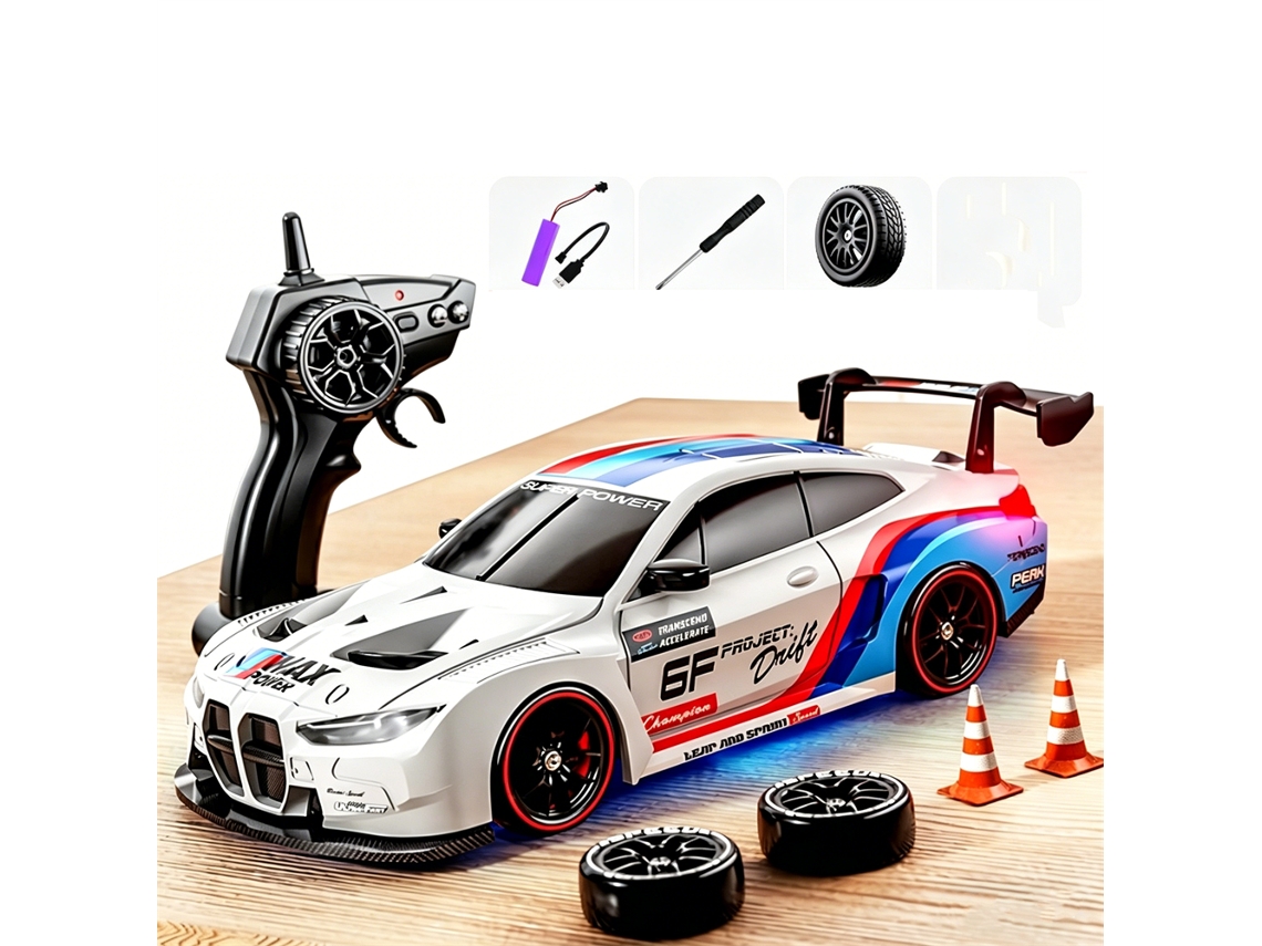 Brancoenoze 8803 Rtr 1/24 2.4g 4wd Drift Rc Carro Corrida Alta Velocidacom Comando Remoto e Luzes Led Modelo Brinquedo Veículos Estrada MDUG