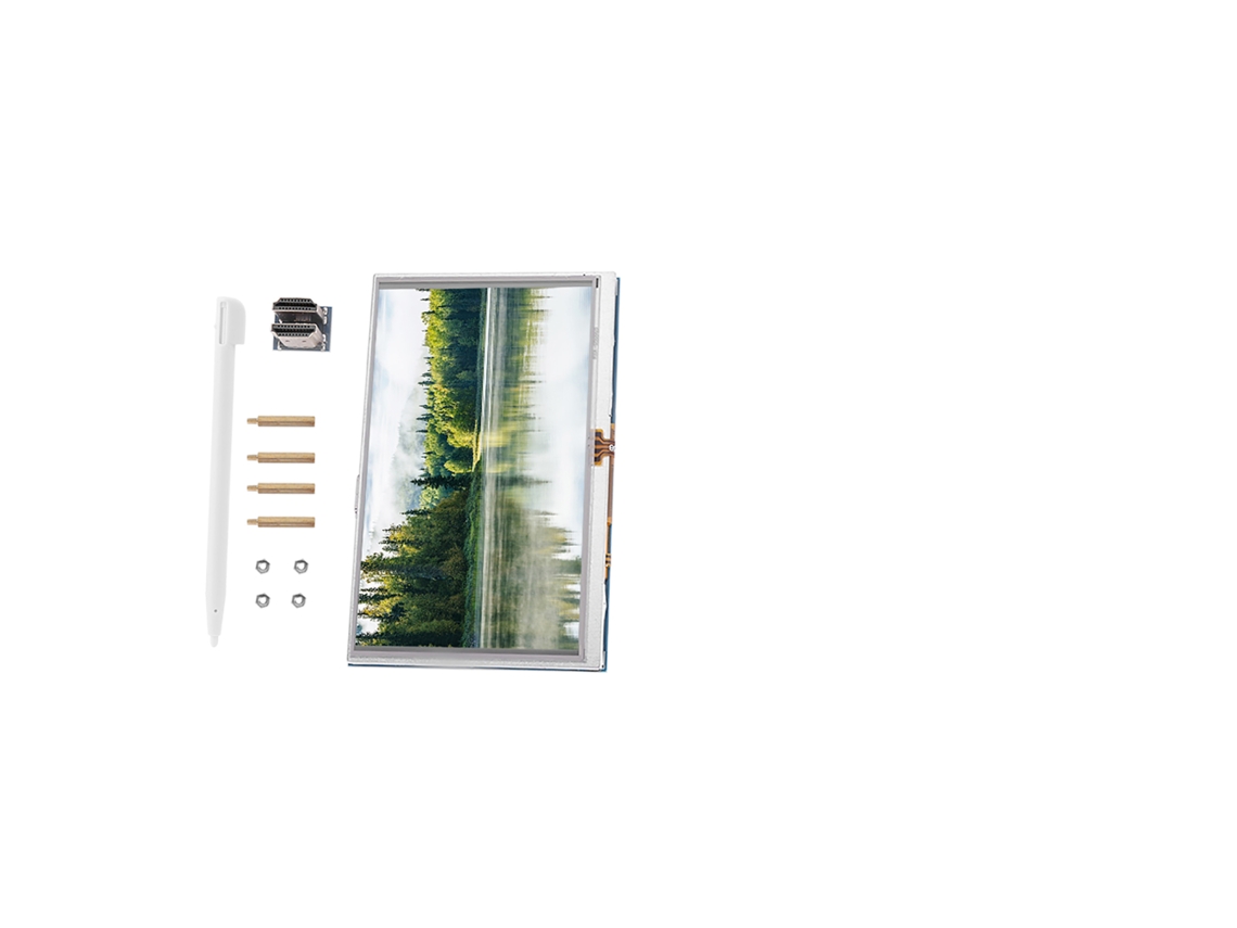 Tela LCD TFT 5 Polegadas 800x480 Touch Screen Raspberry Pi 3/2/b+ S/MARCA