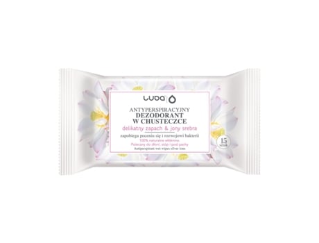 Toalhetes Antitranspirantes Com Íons De Prata, 15 Unidades Luba